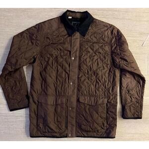 Cutter and Buck Brown Quilted Jacket with Black Collar
